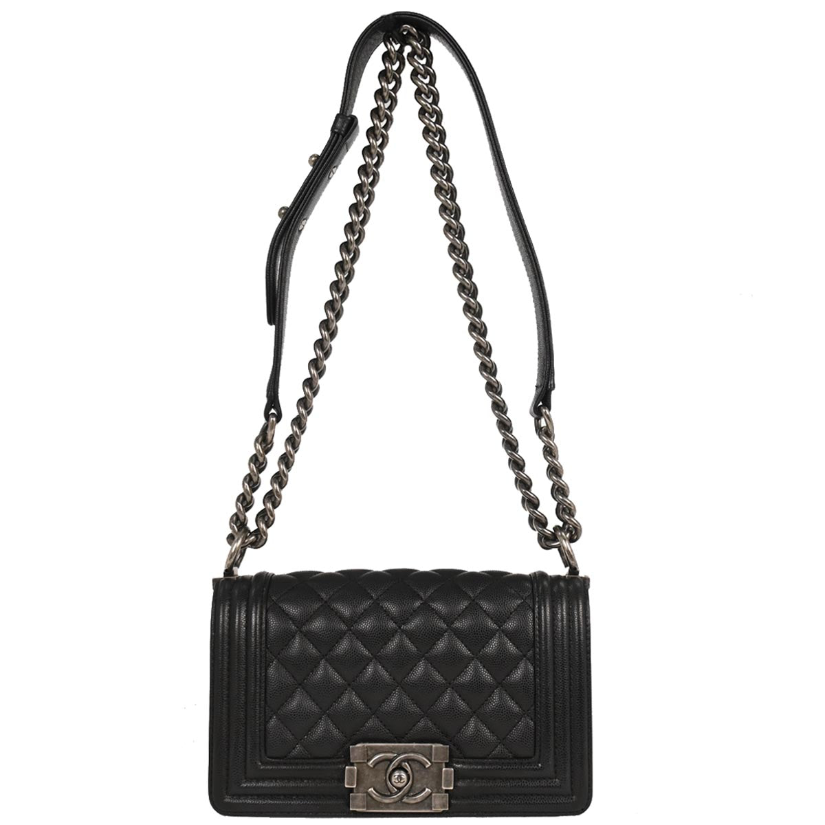 Boy Chanel 2018-2019 Black Caviar Small Chain Shoulder Bag