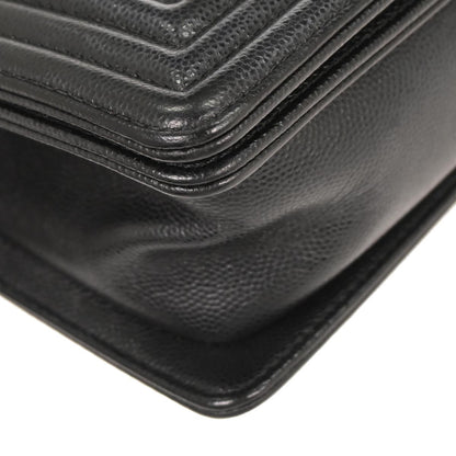 Boy Chanel 2018-2019 Black Caviar Small Chain Shoulder Bag