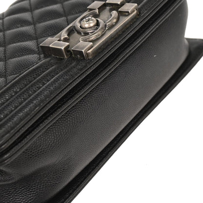 Boy Chanel 2018-2019 Black Caviar Small Chain Shoulder Bag
