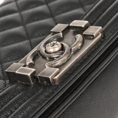 Boy Chanel 2018-2019 Black Caviar Small Chain Shoulder Bag
