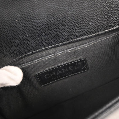 Boy Chanel 2018-2019 Black Caviar Small Chain Shoulder Bag