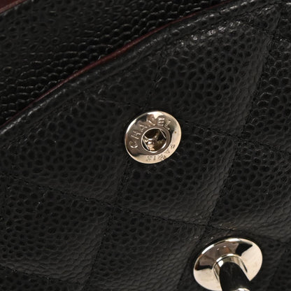 Chanel 2012 Black Caviar Medium Classic Double Flap Shoulder Bag