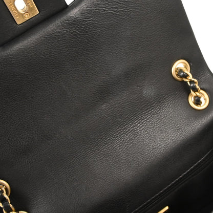 Chanel 2018 Black Calfskin Chevron Shoulder Bag