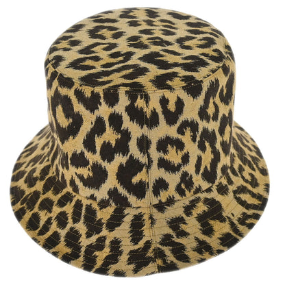 Christian Dior Beige Brown Leopard Bucket Hat #58