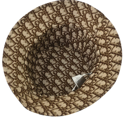 Christian Dior Beige Brown Leopard Bucket Hat #58