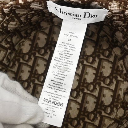 Christian Dior Beige Brown Leopard Bucket Hat #58