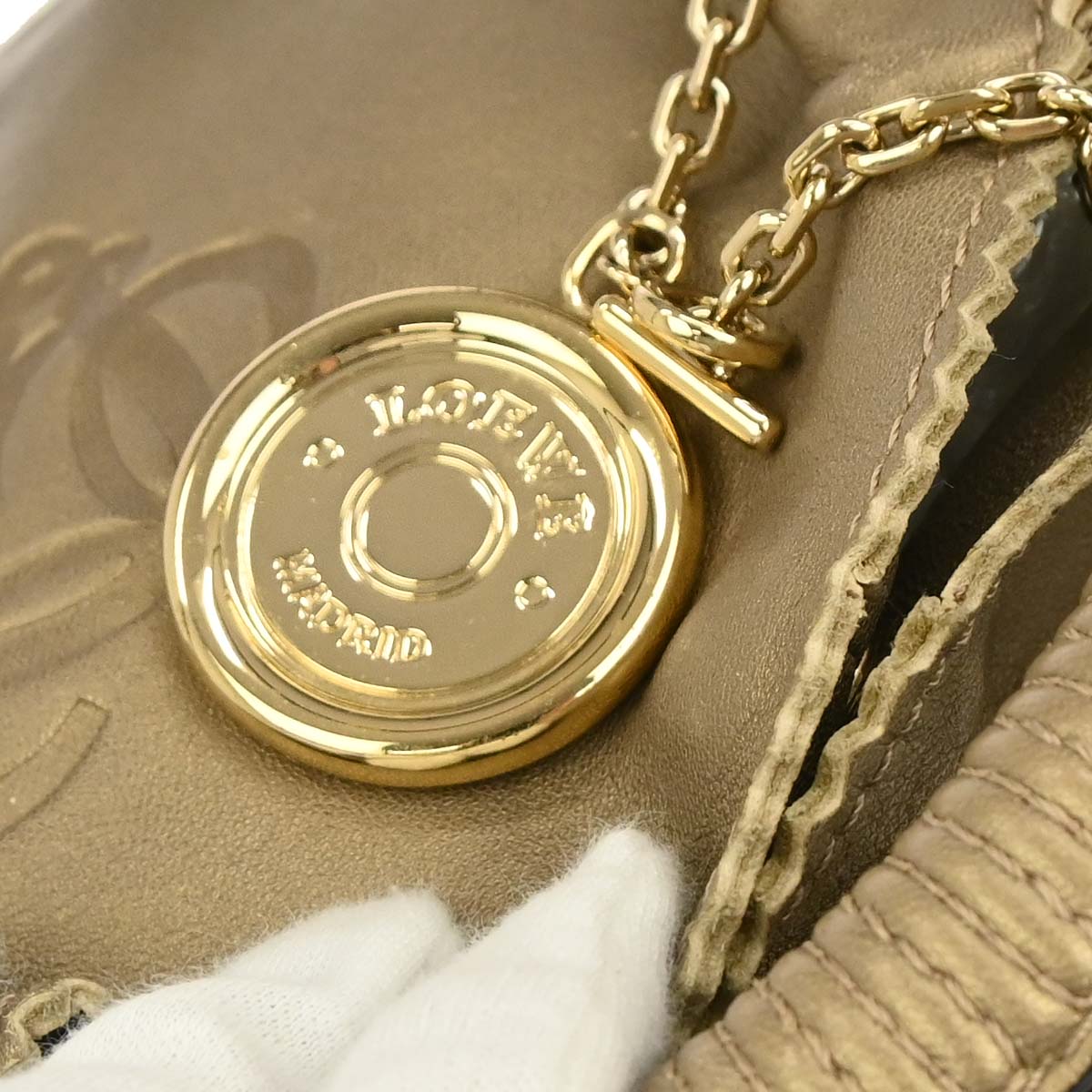 Loewe Gold Lambskin Nappa Aire Handbag