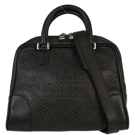 Loewe Black Leather Repeat Anagram Amazona 75 2way Shoulder Handbag