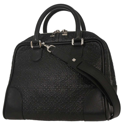 Loewe Black Leather Repeat Anagram Amazona 75 2way Shoulder Handbag