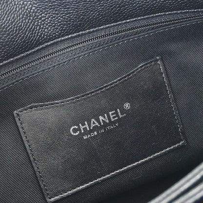 Chanel 2011 Black Calfskin Large Bowling Mademoiselle Handbag