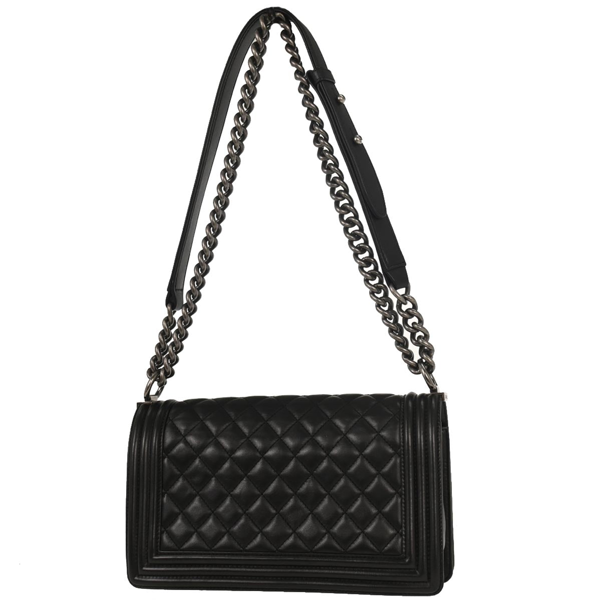 Boy Chanel Black Lambskin Medium Shoulder Bag