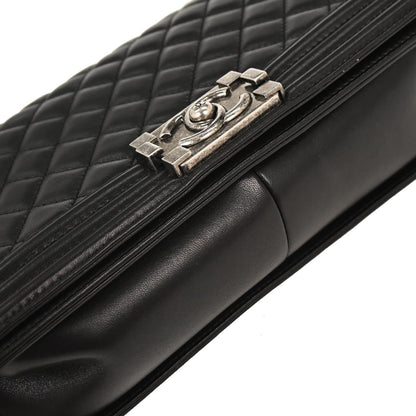 Boy Chanel Black Lambskin Medium Shoulder Bag