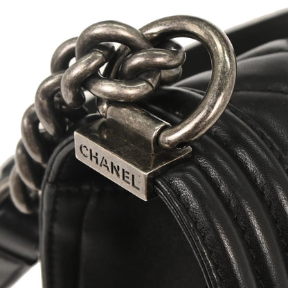 Boy Chanel Black Lambskin Medium Shoulder Bag