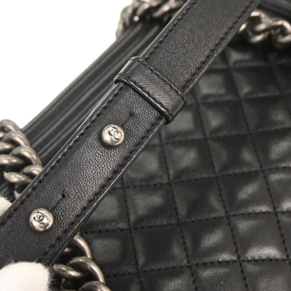 Boy Chanel Black Lambskin Medium Shoulder Bag