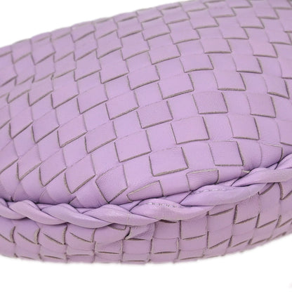 Bottega Veneta Purple Lambskin Intrecciato Hobo Handbag