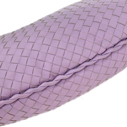 Bottega Veneta Purple Lambskin Intrecciato Hobo Handbag
