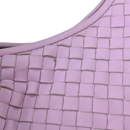Bottega Veneta Purple Lambskin Intrecciato Hobo Handbag