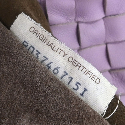 Bottega Veneta Purple Lambskin Intrecciato Hobo Handbag