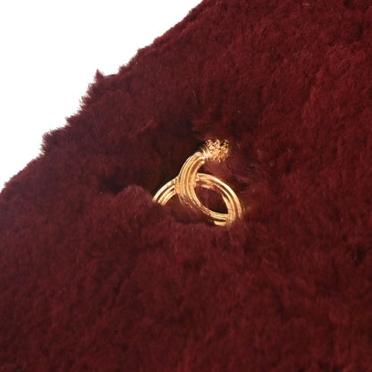 Chanel * 2016-2017 Bordeaux Lapin Fur WOC Wallet On Chain Shoulder Bag
