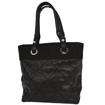 Chanel Black Canvas Paris-Biarritz Tote PM Handbag