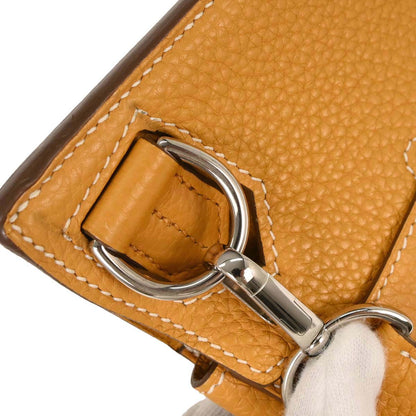 Hermes Moutarde Taurillon Clemence Jypsiere 28 Shoulder Bag