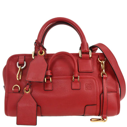 Loewe Red Leather Amazona 28 Multiplication 2way Shoulder Handbag