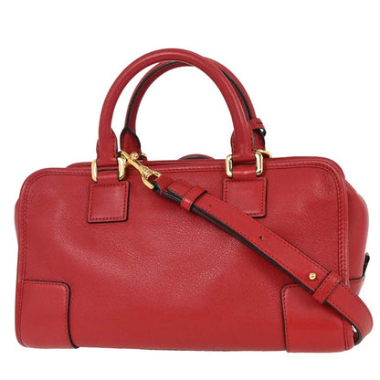 Loewe Red Leather Amazona 28 Multiplication 2way Shoulder Handbag