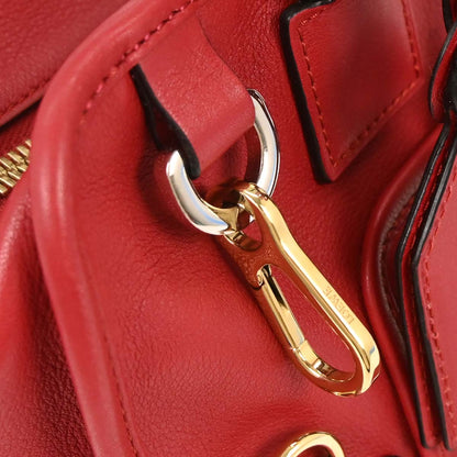 Loewe Red Leather Amazona 28 Multiplication 2way Shoulder Handbag