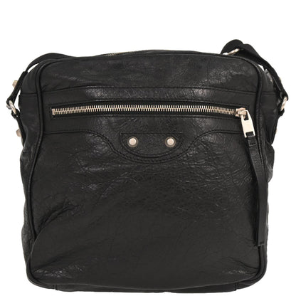Balenciaga Black Leather Daily Shoulder Bag