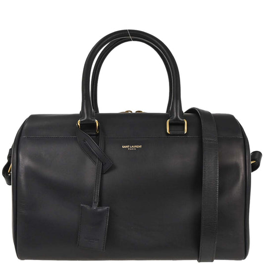 Saint Laurent Navy Leather Duffle 2way Shoulder Handbag