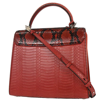 Salvatore Ferragamo * Red Python Boxyz Handbag