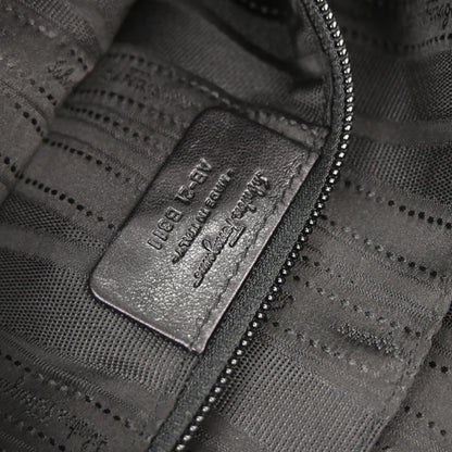 Salvatore Ferragamo Black Leather Gancini Handbag