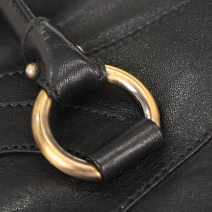 Salvatore Ferragamo Black Leather Gancini Handbag