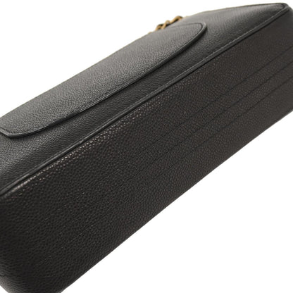 Chanel 2017 Black Caviar Medium Classic Double Flap Shoulder Bag