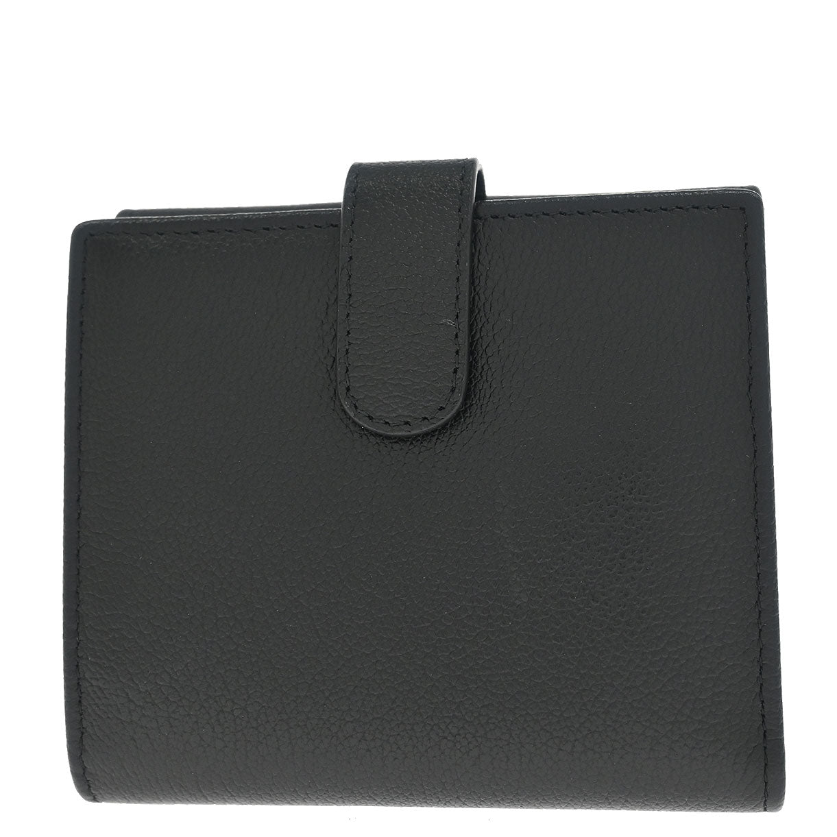 Chanel 2012 Black Calfskin Camellia Bifold Wallet