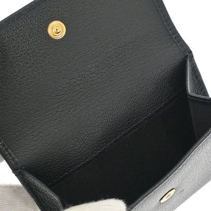 Chanel 2012 Black Calfskin Camellia Bifold Wallet