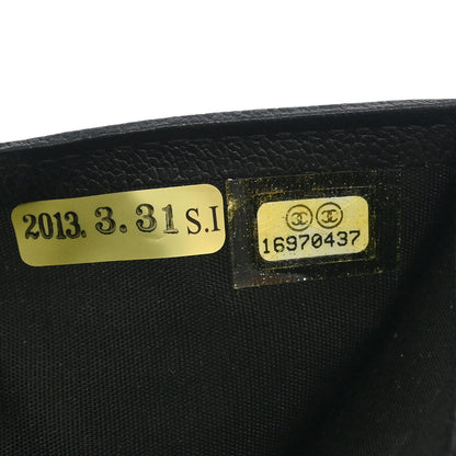 Chanel 2012 Black Calfskin Camellia Bifold Wallet