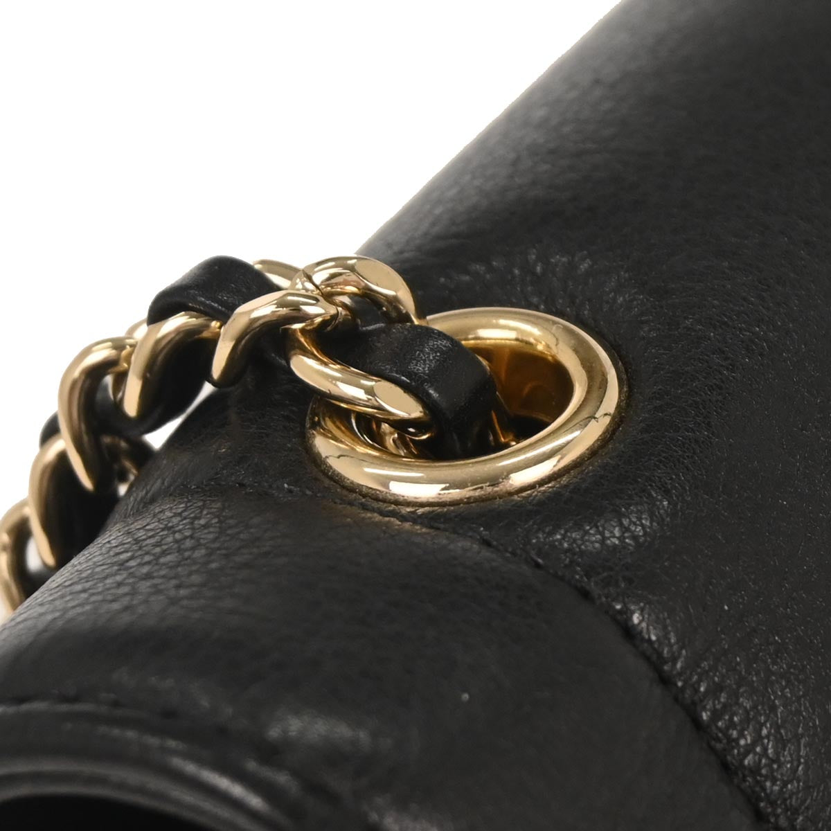 Chanel Black Calfskin Chevron Shoulder Bag