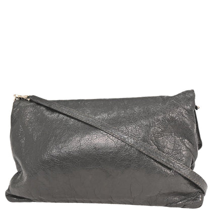Balenciaga Gray Leather Envelope Shoulder Bag