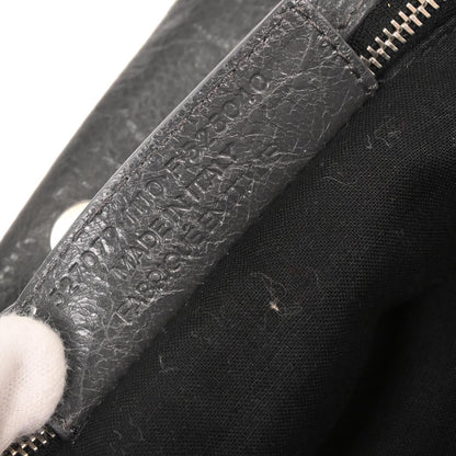 Balenciaga Gray Leather Envelope Shoulder Bag