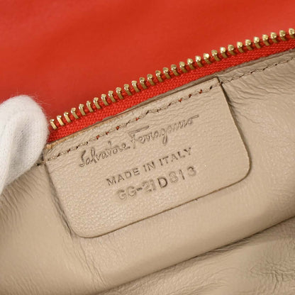 Salvatore Ferragamo Red Leather Sookie Gancini Handbag