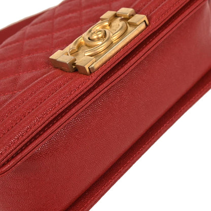Boy Chanel 2019 Red Caviar Small Chain Shoulder Bag