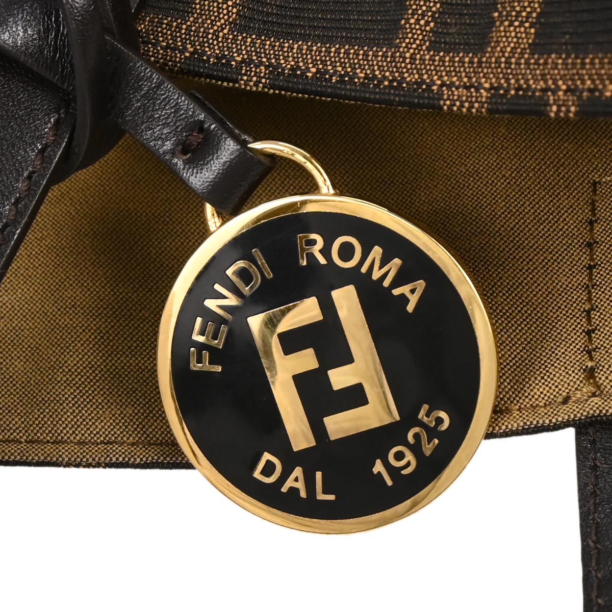 Fendi Brown Canvas Zucca Tote Handbag