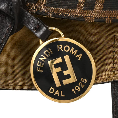 Fendi Brown Canvas Zucca Tote Handbag