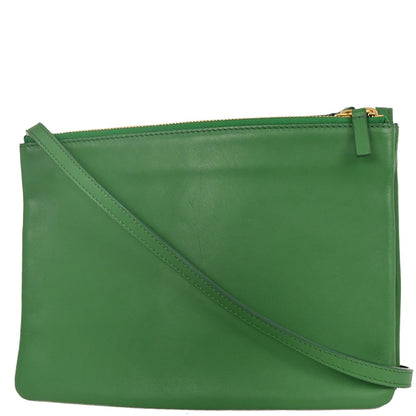 Celine Green Leather Trio Shoulder Bag