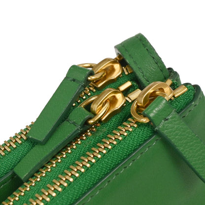 Celine Green Leather Trio Shoulder Bag