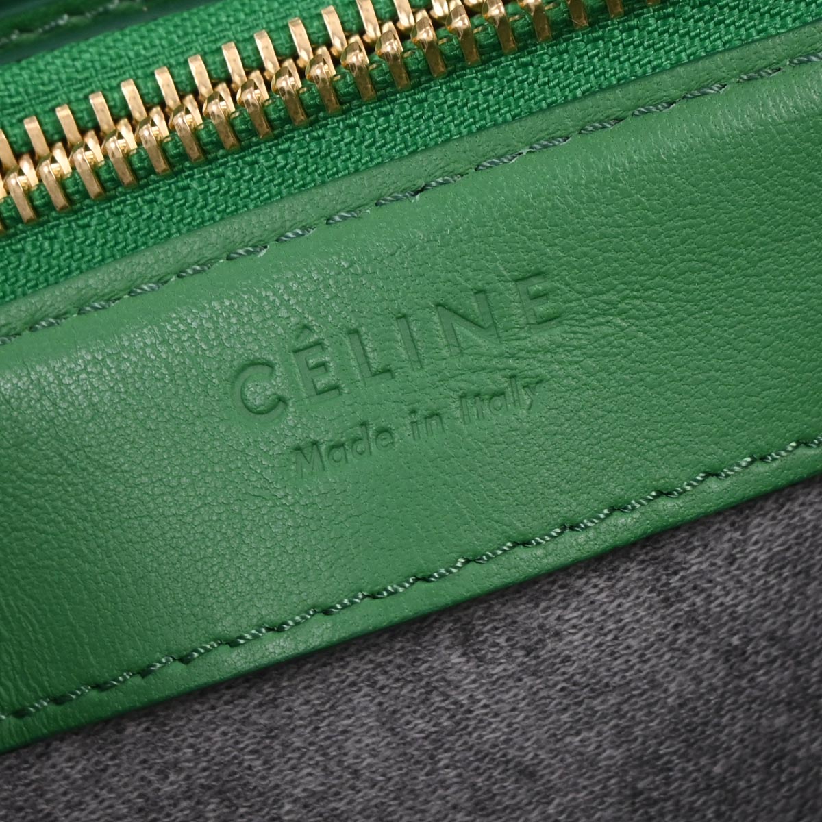 Celine Green Leather Trio Shoulder Bag