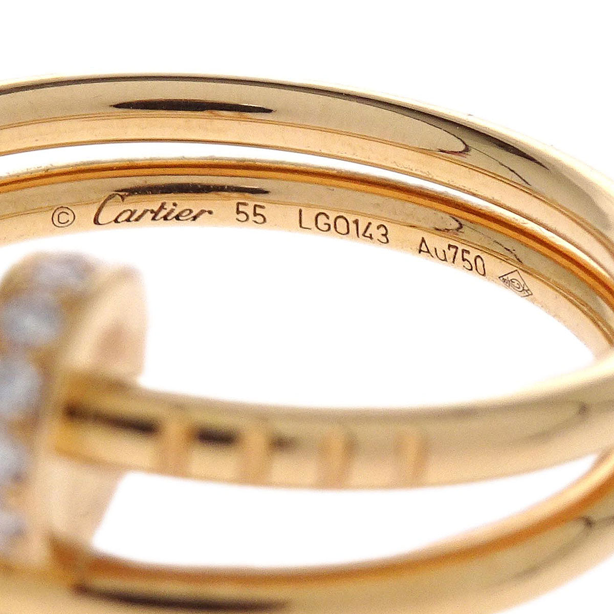 Cartier Juste Un Clou Ring Au750 Diamond Gold #55 #53