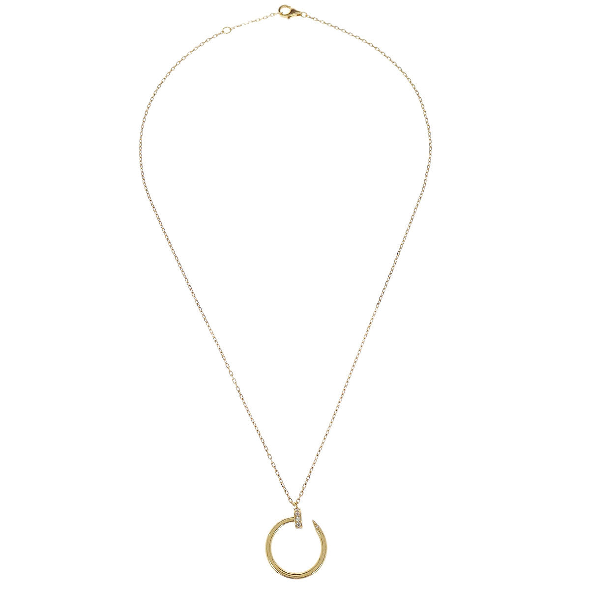 Cartier Juste Un Clou Pendant Necklace 750 Gold Diamond