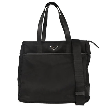 Prada Black Nylon 2way Shoulder Tote Handbag